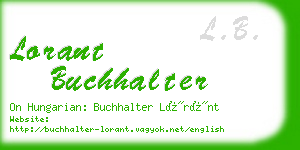 lorant buchhalter business card